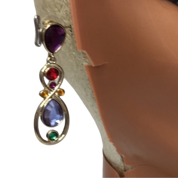 Gold Bracelet and earrings Set with multi colors - Picture 6 of 15